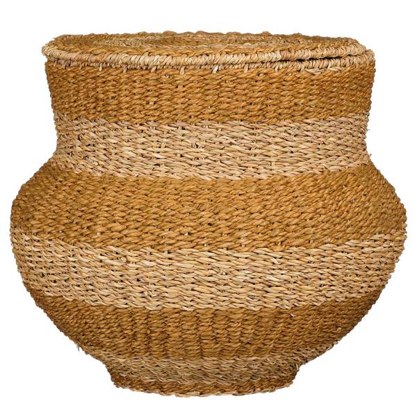 Aufbewahrungskorb Tacoma Gelb - Naturfaser - 55 x 48 x 55 cm