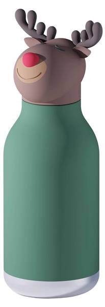 Kindertrinkflasche BESTIE RENTIER Grün - Metall - 8 x 20 x 8 cm