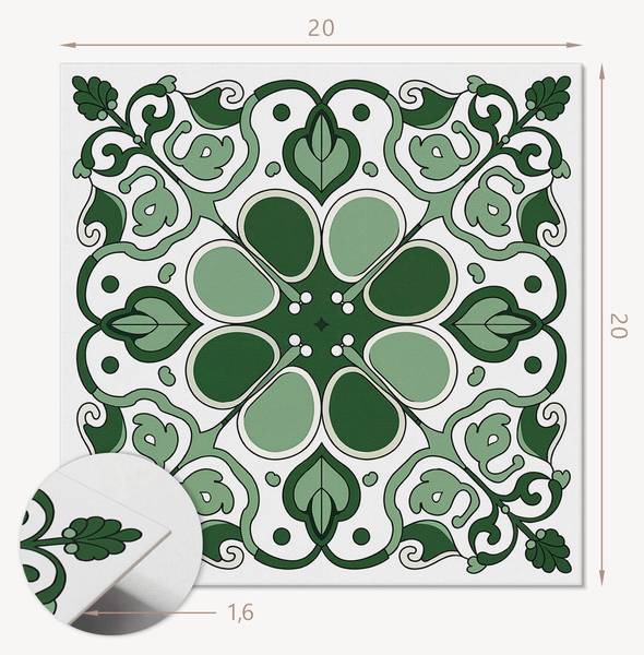Vinylfliese BlattPflanz 20er-Set 20 x 20 cm