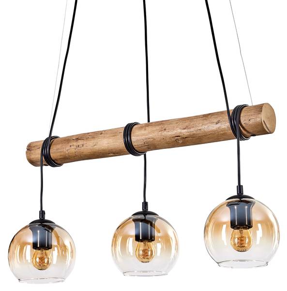Pendelleuchte Cesaro Braun - Holzwerkstoff - Metall - 30 x 150 x 60 cm