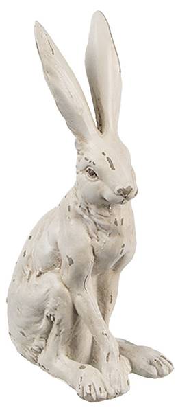 Decoratie Beeld Konijn Easter&Ose wit - kunststof - 5 x 13 x 8 cm