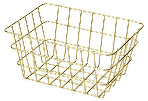 Badkorb VIANA Gold - Metall - 18 x 25 x 12 cm