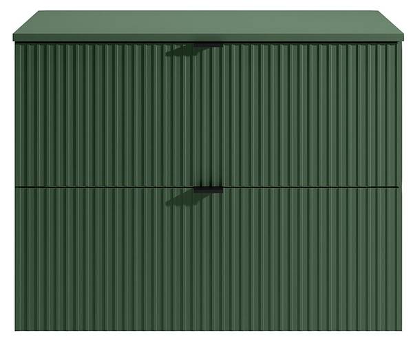 Waschbeckenunterschrank ZEVINI Grün - Holz teilmassiv - 47 x 60 x 80 cm
