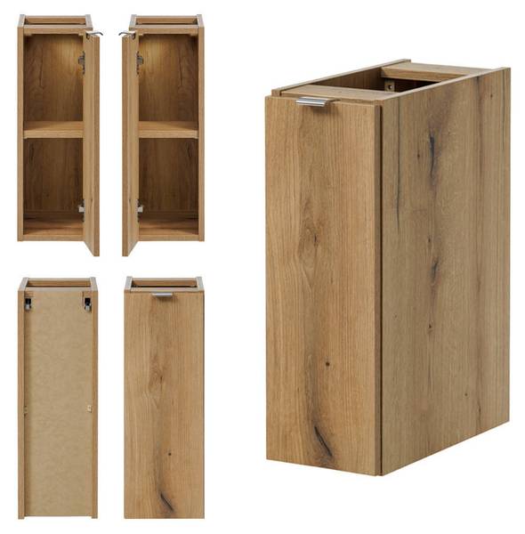 Doppelwaschtisch Skelbolu Braun - Holzwerkstoff - Metall - 141 x 60 x 40 cm