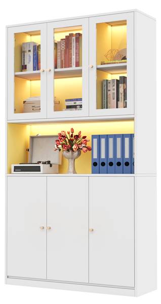 Boekenkast SHEFEve Ⅲ wit - plaatmateriaal op houtbasis - 100 x 200 x 35 cm