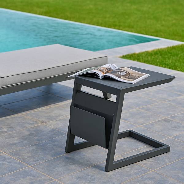 Bijzettafel Allure grijs - aluminium - 45 x 55 x 55 cm