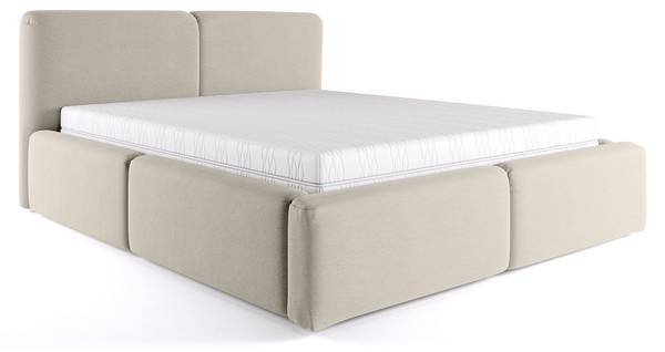 Polsterbett Rosmus Beige - Breite: 184 cm