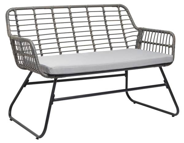 Gartenlounge RIVIERA 4er Set Schwarz