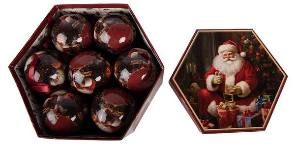 Weihnachtskugel Xmas 54499 4er Set Braun - Kunststoff - 22 x 16 x 25 cm