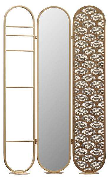 Paravent MAVICA Gold - Metall - 30 x 175 x 117 cm