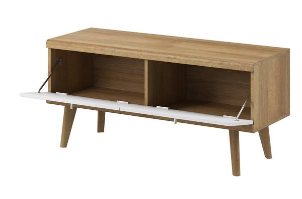 Fernsehtisch PRIMO RTV  PRTV107 Beige - Weiß - ABS - Melamin - 107 x 50 x 40 cm