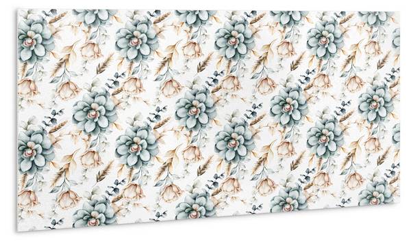 Selbstklebendes Wandpaneel Blumen Polyester PVC - 100 x 50 x 0 cm