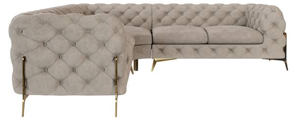 Chesterfield Ecksofa Ashley Creme