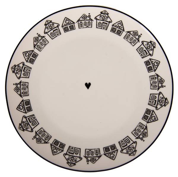 Frühstücksteller Christmas 52489 Beige - Porzellan - 20 x 2 x 20 cm