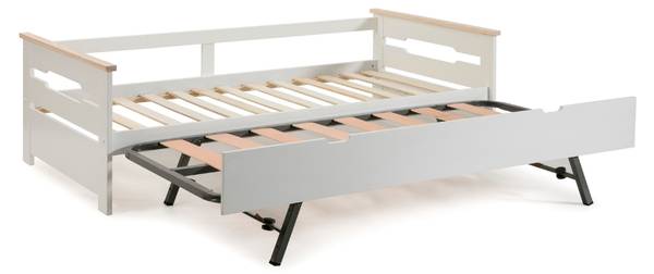 Bett ELSA Weiß - Holzwerkstoff - 105 x 62 x 199 cm