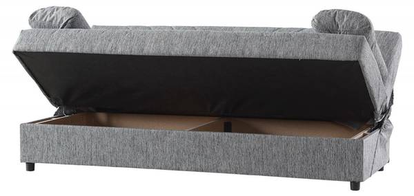 3-Sitzer Schlafsofa  Apicella Grau - Textil - 81 x 88 x 181 cm