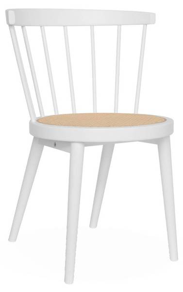 Stuhl Nora 4er Set Weiß - Holz teilmassiv - 53 x 76 x 53 cm