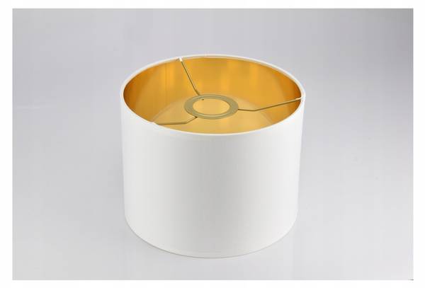 Kolne Wandleuchte Gold - Weiß - Mischgewebe - Aluminium - 20 x 27 x 22 cm