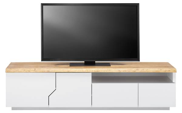 TV-Element CARLOS Braun - Weiß - Holz teilmassiv - 180 x 47 x 42 cm