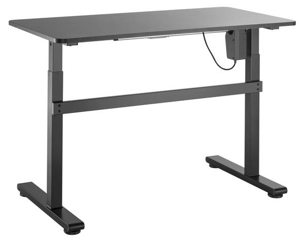 Schreibtisch LUMS07-22D-BS-ZW_A Schwarz - Holzverbundwerkstoff - 118 x 76 x 58 cm