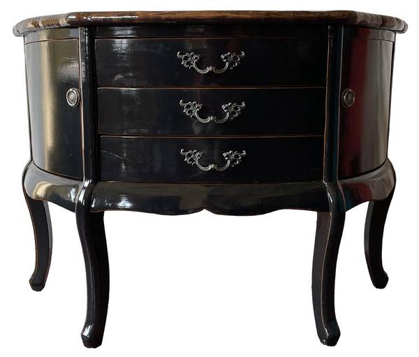 Sideboard 4523330030 Schwarz - Massivholz - 115 x 83 x 45 cm