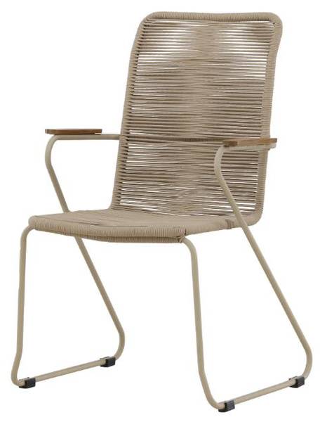 Chaise de jardin Bois Beige - Métal - 63 x 93 x 65 cm