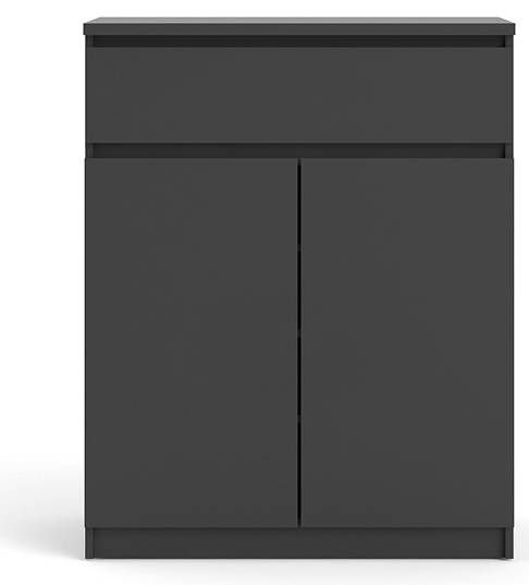 Sideboard Nada Glas Schwarz - Hochglanz Schwarz