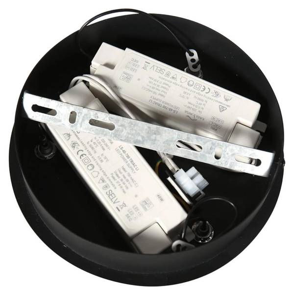 Pendelleuchte Ringlux Schwarz - Weiß - Stahl - 100 x 40 x 100 cm