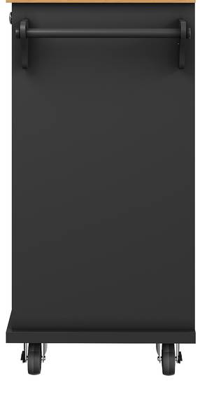 Kücheninsel Hestia Ⅵ Schwarz - Braun - Holzwerkstoff - Metall - 46 x 96 x 129 cm