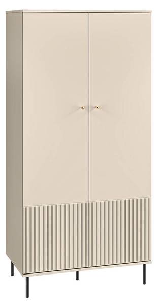 Kleiderschrank SALOU-131-2 Beige - Holzwerkstoff - 92 x 190 x 53 cm