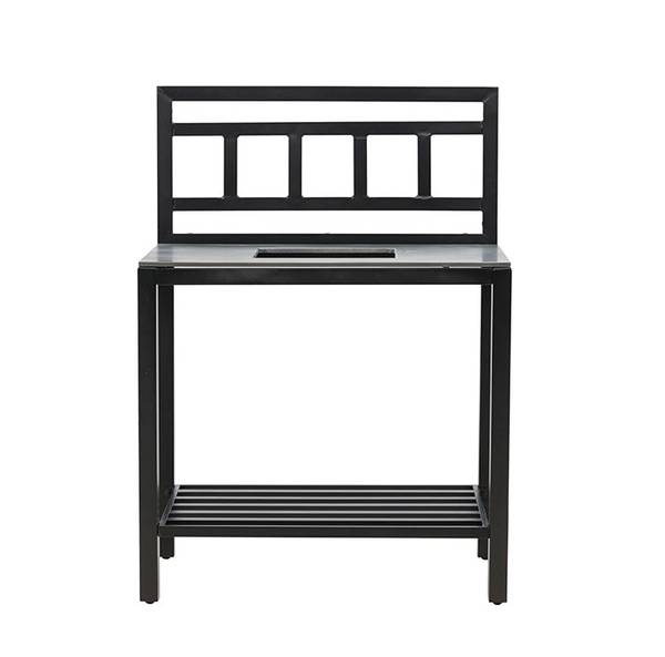 Outdoorküche Alicante Schwarz - Metall - 60 x 128 x 90 cm