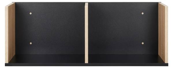 Wandregal LORI Beige - Schwarz - Holzwerkstoff - 80 x 30 x 30 cm