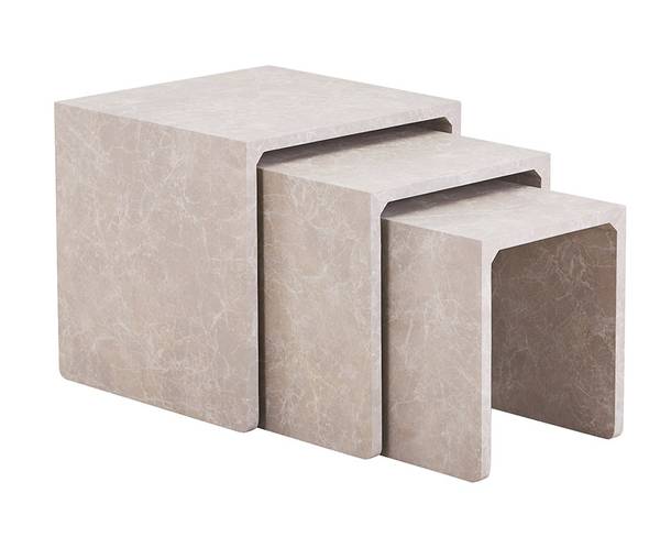 Beistelltisch IRIMA Beige - Holzwerkstoff - 34 x 39 x 34 cm