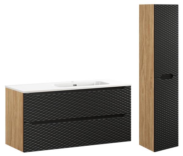 Badmöbel Elora 2er-Set Braun - Melamin - 120 x 57 x 46 cm