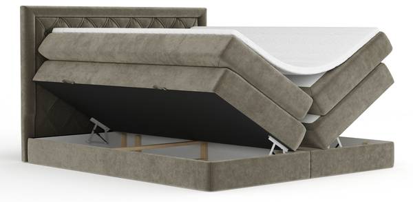 Boxspringbett Aurelia Taupe - Liegefläche Breite: 160 cm