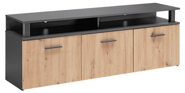 Lowboard MONTANA Braun - Grau - Holzwerkstoff - 160 x 56 x 38 cm