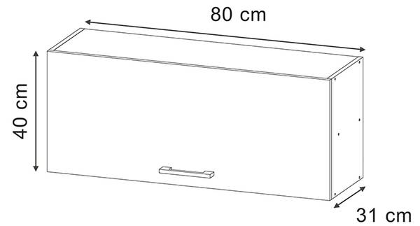 Hangkast R-Line 63116 Breedte: 80 cm