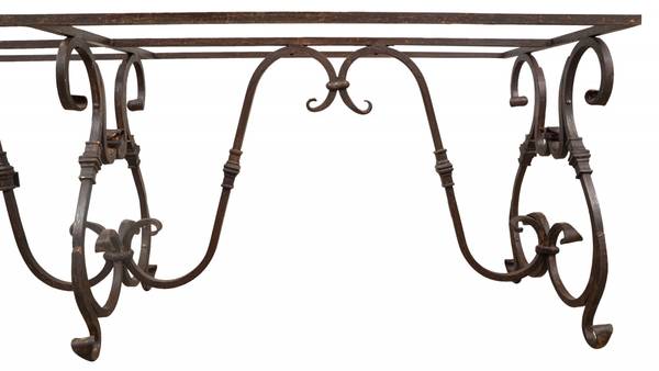 Tuin Tafelpoten OUDE-TUIN bruin - ijzer - 82 x 74 x 231 cm