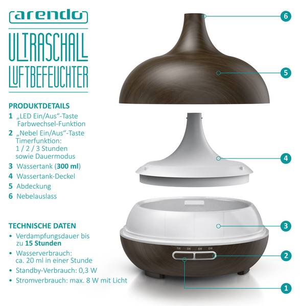 Aroma Diffuser GE-1810 17 x 18 cm