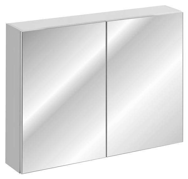 Armoires de toilette LEONARDO MC90 2D Blanc - Mélamine - 90 x 65 x 17 cm