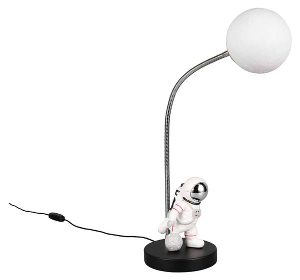 Tischlampe ARM Schwarz - Kunststoff - 15 x 44 x 15 cm
