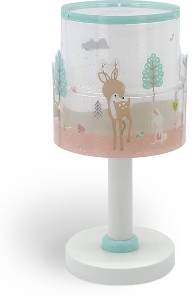KinderNachttischlampe LED Hirsch Pink - Kunststoff - 15 x 30 x 15 cm