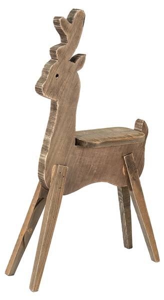 Pflanzentischchen Rentier Mason Braun - Holzwerkstoff - 15 x 69 x 42 cm
