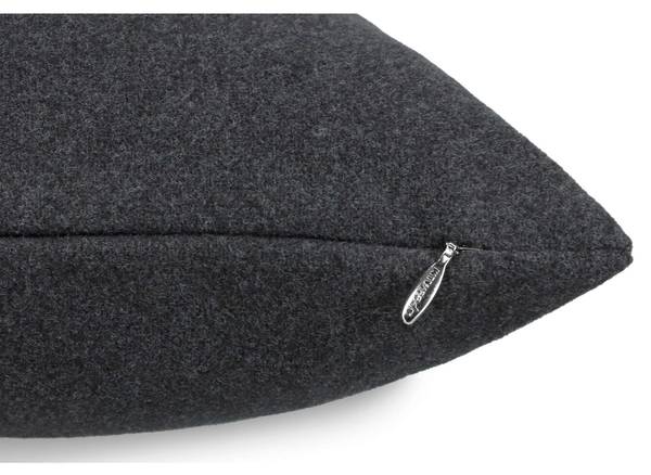 Zierkissenhülle BOUCLÈ KITZ Grau - Polyester - 40 x 1 x 40 cm