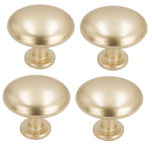 Möbelknöpfe Filo 4er-Set Gold - Metall - 3 x 2 x 3 cm