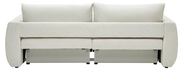 Schlafsofa BOLOGNA Weiß - Textil - 245 x 90 x 104 cm