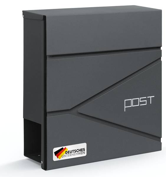 Briefkasten Armand Grau - Stahl - 37 x 37 x 11 cm