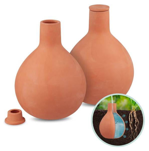 Ollas d'arrosage1,5 l, Set de 2 Marron - Céramique - 15 x 20 x 15 cm