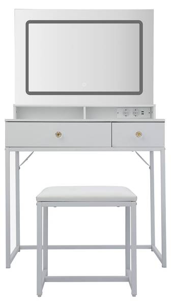 Schminktisch 0L005 Weiß - Holzwerkstoff - 80 x 140 x 40 cm