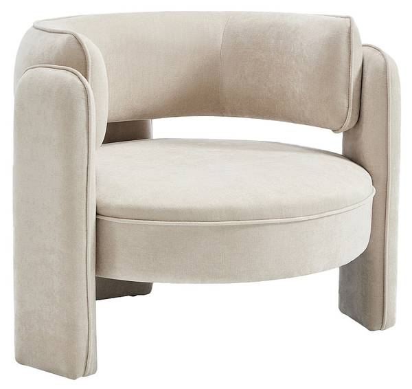 Sessel mit gerader Rückenlehne ZORIMO Beige - Textil - 91 x 73 x 86 cm